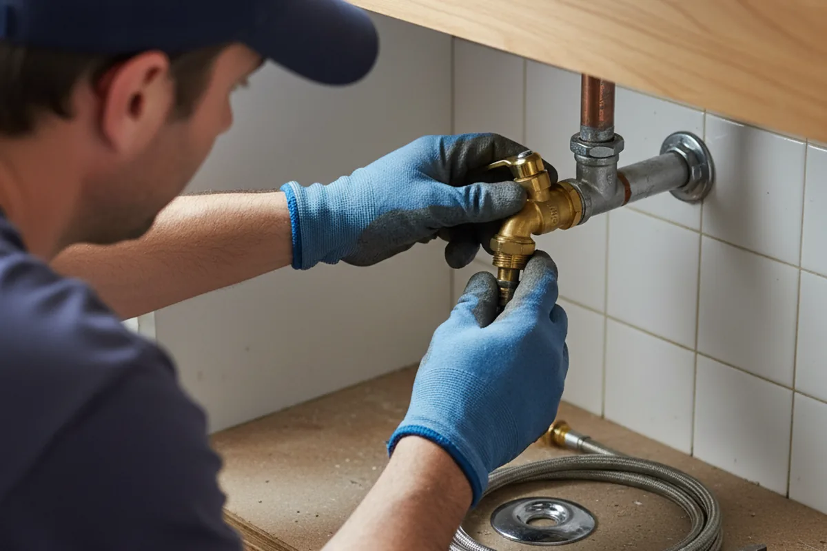Shutoff valve and fitting work during Burst Pipe Repair in Fremont